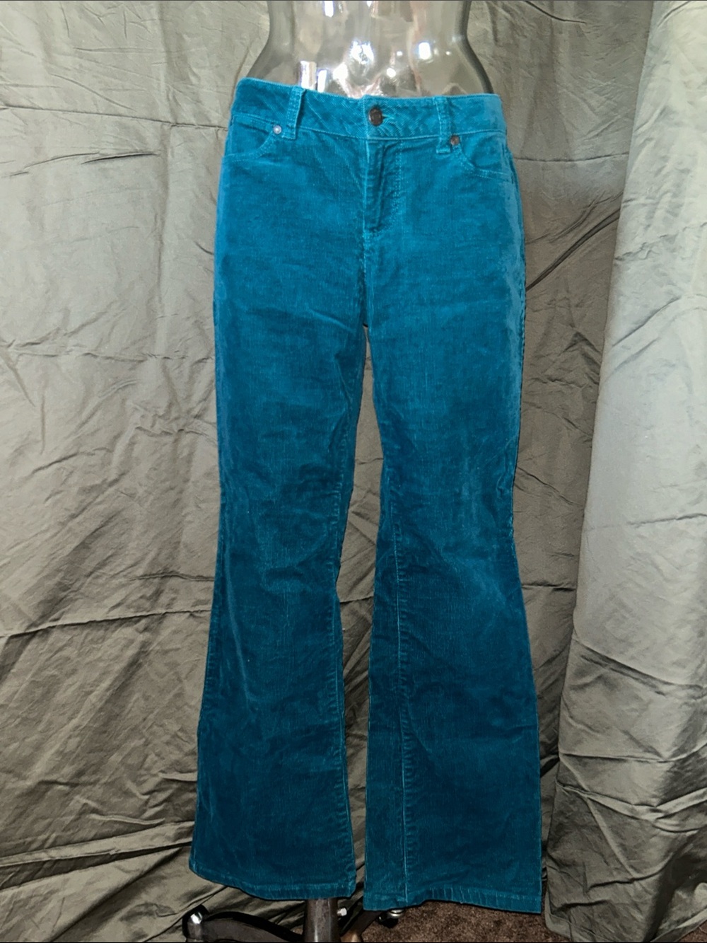 Talbots Teal Corduroy Flare Jeans
